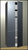 Pantry Cabinet 900mm wide with WHITE SFVJ Polyurethane GLOSS doors